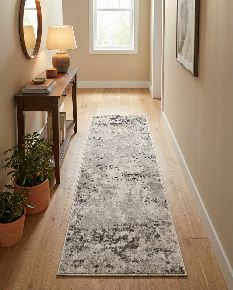 Luminara Sands Collection Area Rug - Elysium (Stone Gray) Runner Stone Gray  lifestyle 84