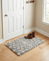 Berber Lattice Shag Collection Area Rug - Atlas (Gray) Rectangle Gray  lifestyle 6