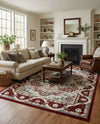 Persian Elegance Collection Area Rug -  Shiraz Rectangle Burgundy  lifestyle 38