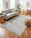 Thar Cotton Collection Area Rug - Jaisalmer (Light Gray) Rectangle Light Gray  lifestyle 9