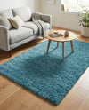 Cozy Comfort Shag Collection Area Rug - Haven (Turquoise) Rectangle Turquoise  lifestyle 7