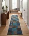 Autumn Meadow Collection Area Rug -  Sycamoreside (Blue Gray) Runner Blue Gray  lifestyle 72