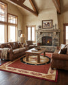 Frontier Trails Collection Area Rug - Redwood Rectangle Red  lifestyle 14