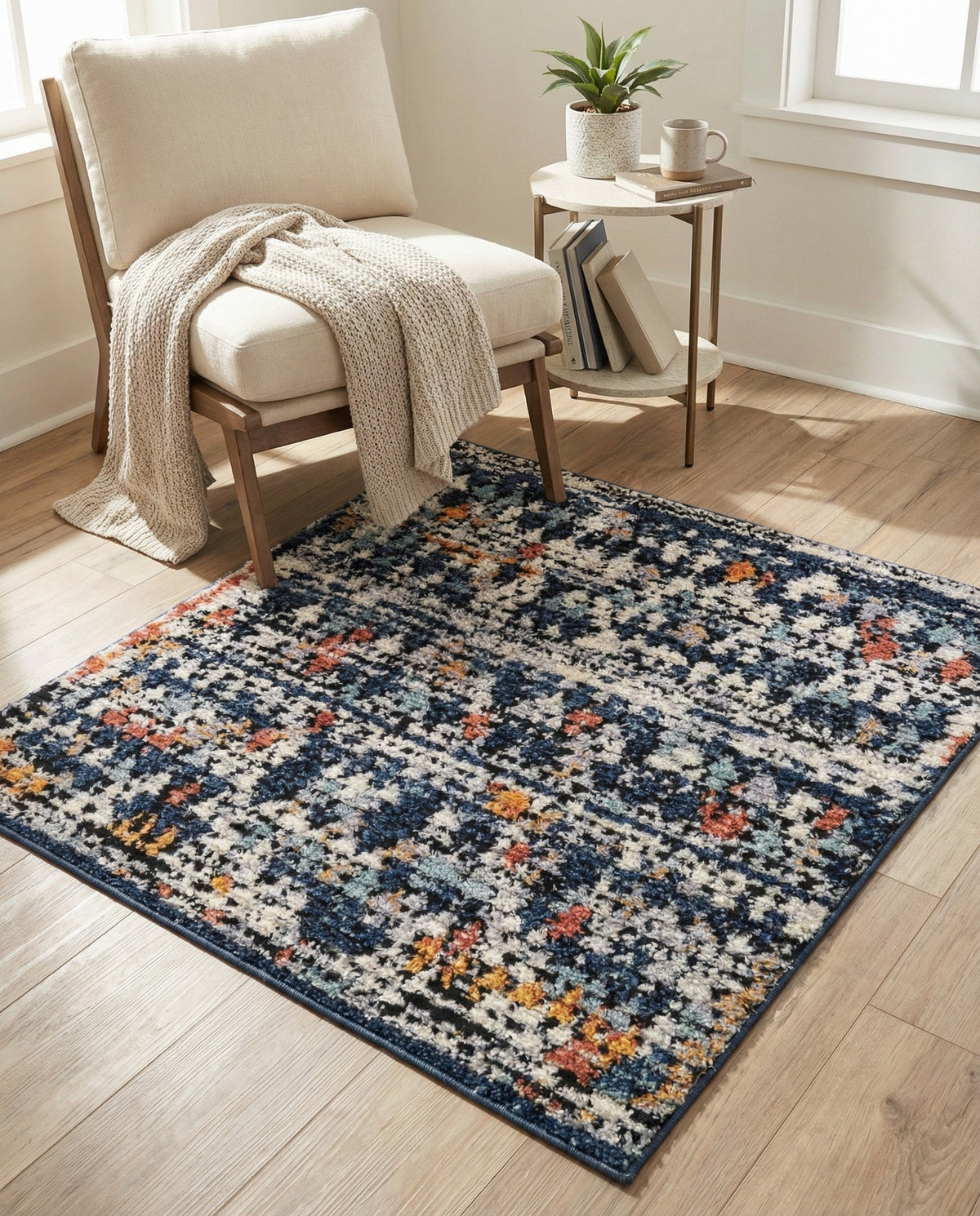 Tangier Treasures Collection Area Rug -  Marrakech Square Multi  lifestyle 181