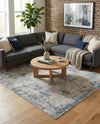 Aegean Elegance Collection Area Rug -  Milos Square Gray Blue  lifestyle 70