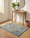 Savannah Soiree Collection Area Rug - Serengeti (Blue) Rectangle Blue  lifestyle 11