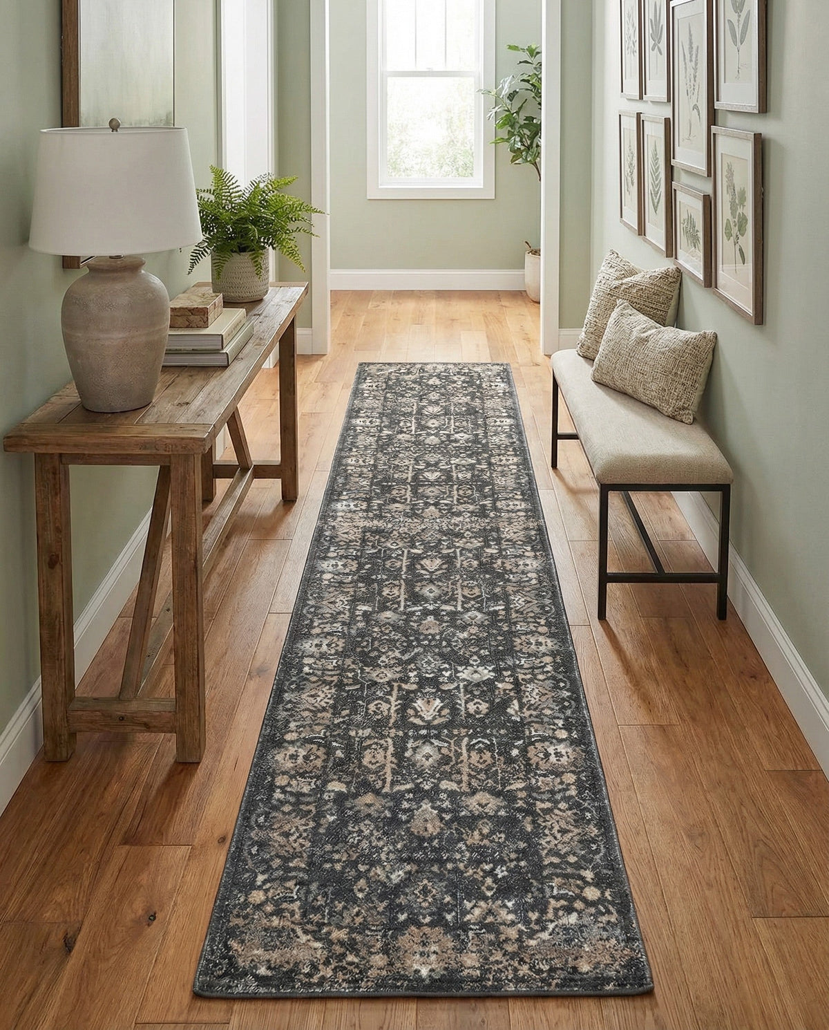 Cascade Range Collection Area Rug -  Shasta (Gray) Runner Gray  lifestyle 103