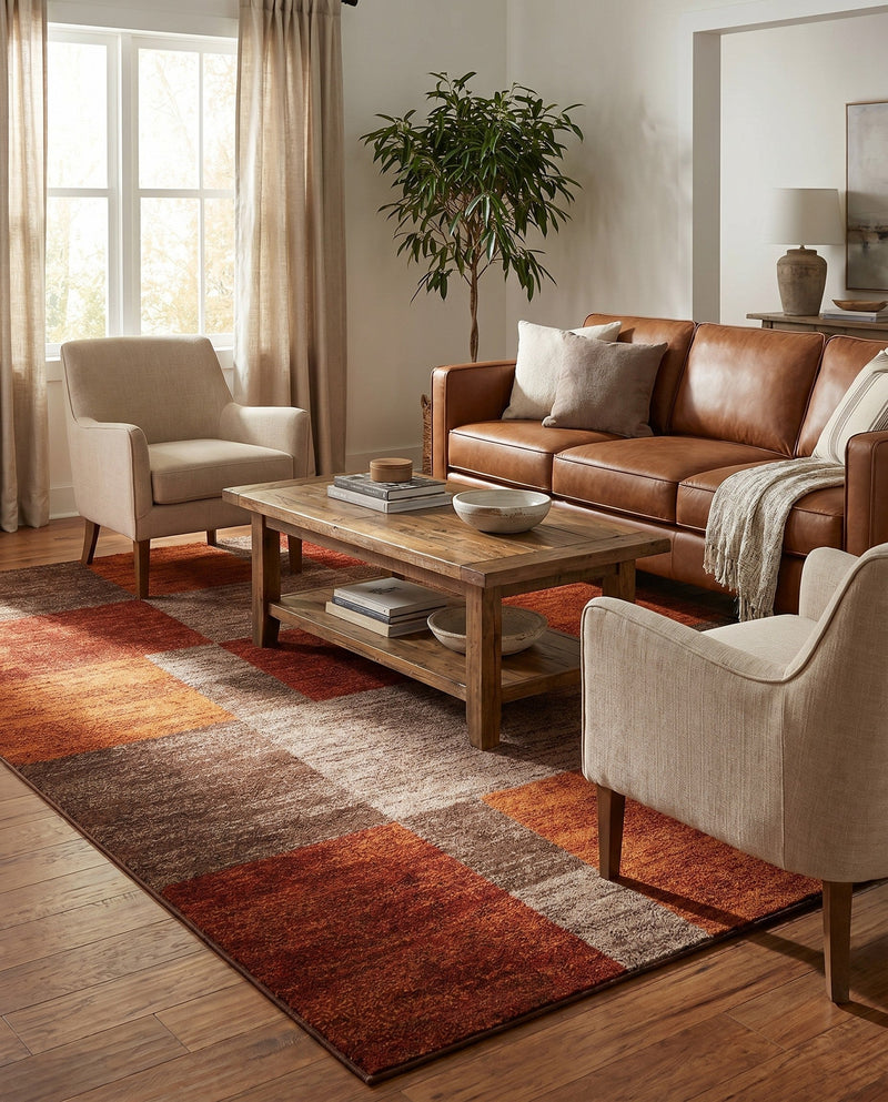 Autumn Meadow Collection Area Rug -  Sycamoreside (Multi) Rectangle Multi  lifestyle 19