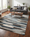 Autumn Meadow Collection Area Rug -  Duskridge Rectangle Blue Gray  lifestyle 13