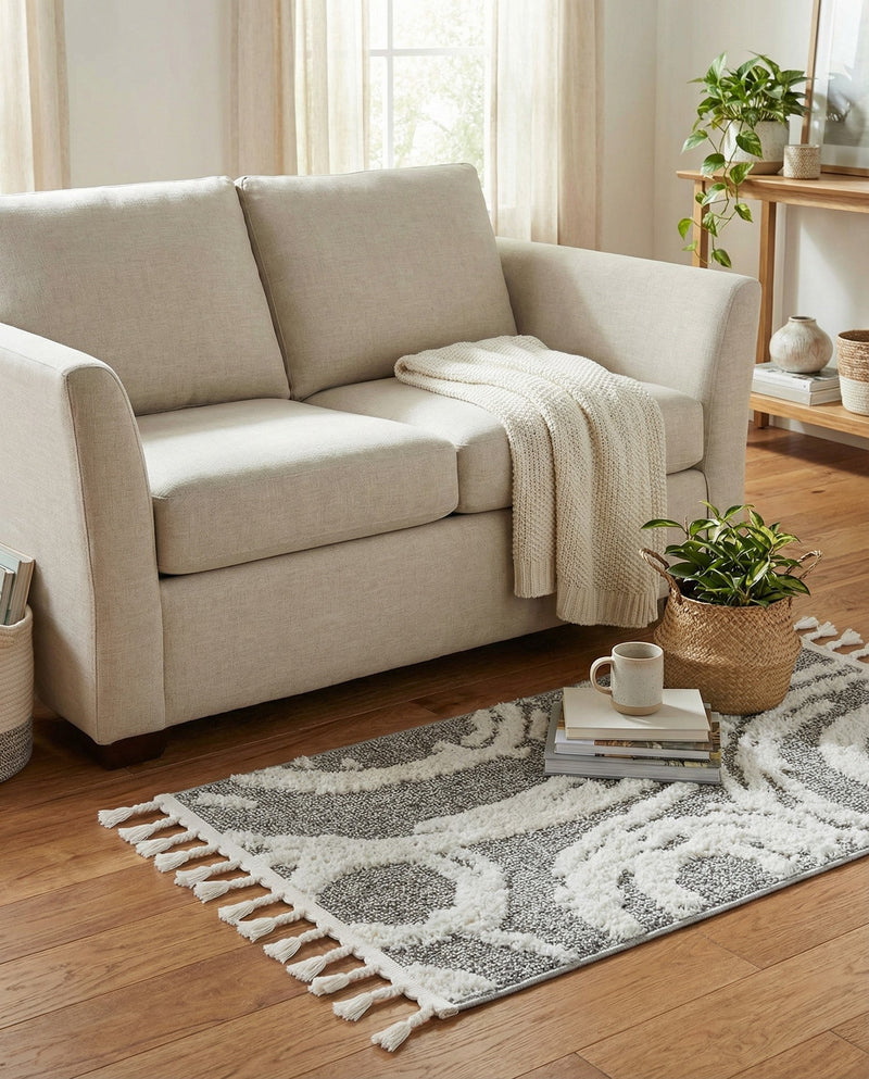 Sahara Chic Collection Area Rug -  Nubia Rectangle Gray  lifestyle 26