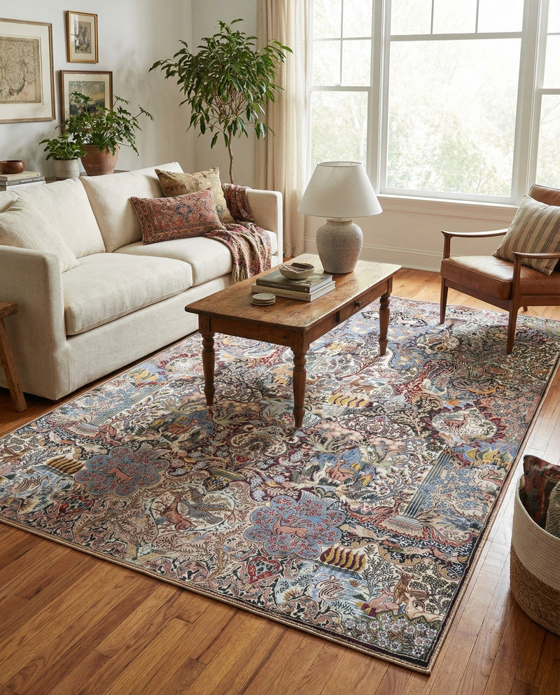 Heritage Elegance Collection Area Rug -  Louvre Rectangle Multi  lifestyle 4