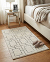Hollywood Luxe Collection Area Rug -  Beverly (White Silver) Rectangle White Silver  lifestyle 13