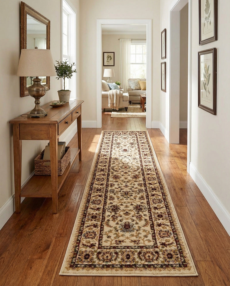 Jaipur Elegance Collection Area Rug -  Nahargarh (Cream) Runner Cream  lifestyle 52