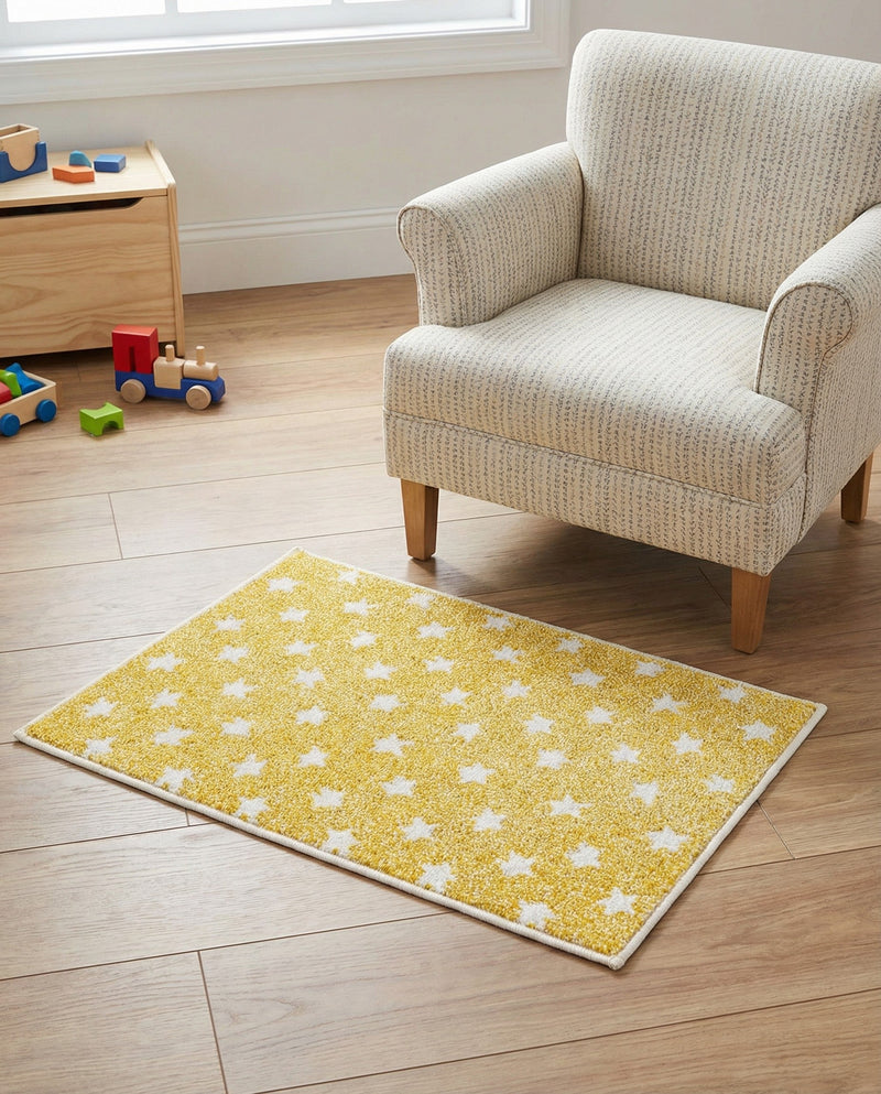 Wonder Tykes Collection Area Rug -  Mosaic Rectangle Soft Yellow  lifestyle 21