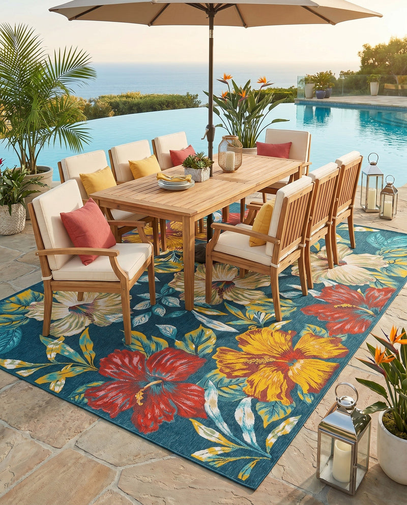 Seaside Haven Rugs Collection Area Rug -  Nautical Rectangle Multi  lifestyle 20