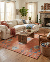 Savannah Threads Collection Area Rug -  Namib Rectangle Rust Red  lifestyle 14