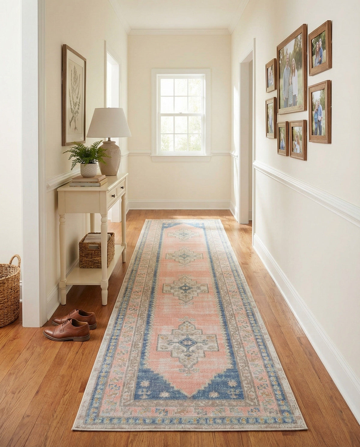 Savannah Series Collection Area Rug -  Augusta (French Blue) Runner French Blue  lifestyle 80