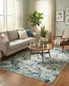 Chromatic Oasis Collection Area Rug -  Lagoon Rectangle Light Blue  lifestyle 38