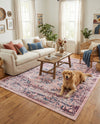 Savannah Elegance Collection Area Rug - Magnolia Rectangle Pink  lifestyle 31
