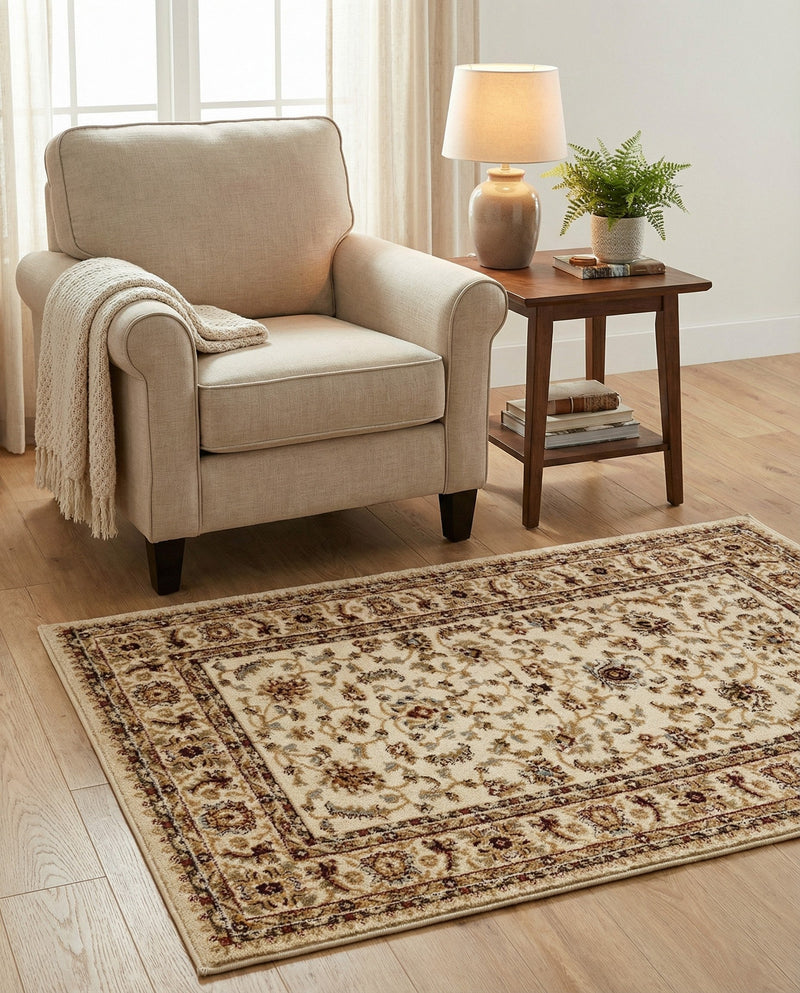 Jaipur Elegance Collection Area Rug -  Nahargarh (Cream) Rectangle Cream  lifestyle 5
