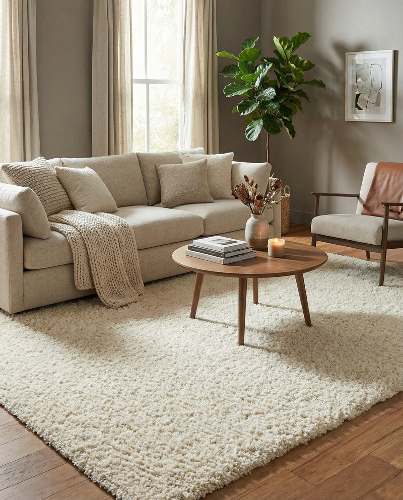 Eternal Plush Oasis Collection Area Rug -  Tranquility (Pearl) Rectangle Pearl  lifestyle 12