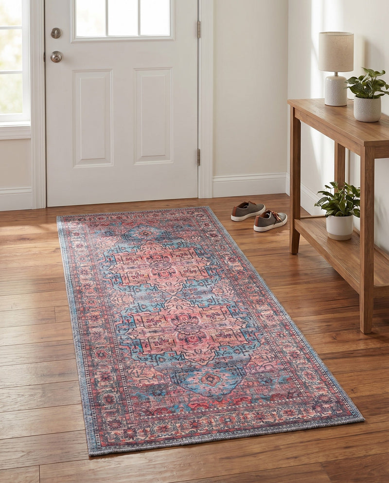 Zahara Oasis Collection Area Rug -  Fez Runner Blue  lifestyle 62