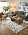 Berber Lattice Shag Collection Area Rug - Atlas (Ivory) Rectangle Ivory  lifestyle 15