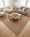 Highland Woven Jute Collection Area Rug - Glenmore (Light Brown) Square Light Brown  lifestyle 62
