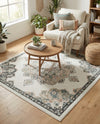 Beverly Grove Collection Area Rug - Melrose (Ivory) Square Ivory  lifestyle 63