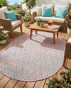 Urban Oasis Rugs Collection Area Rug -  Boulevard (Pink and Aqua) Oval Pink and Aqua  lifestyle 51