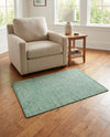 Berkshire Estate Collection Area Rug - Windsor (Green) Rectangle Green  lifestyle 7