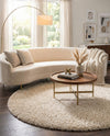 Eternal Plush Oasis Collection Area Rug -  Tranquility (Linen) Round Linen  lifestyle 45
