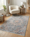 Coastal Haven Collection Area Rug - Seabreeze (Blue) Rectangle Blue  lifestyle 6