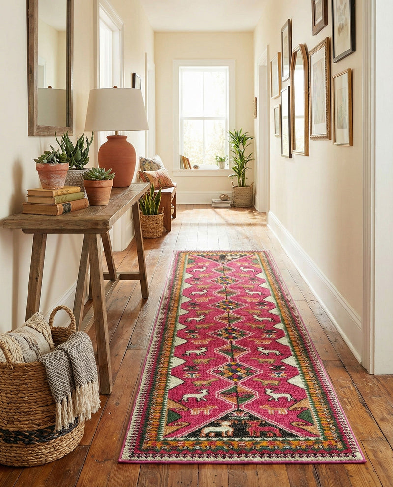 Sedona Vista Collection Area Rug -  Nolina Runner Pink  lifestyle 44