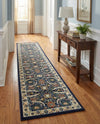 Tabriz Tapestry Collection Area Rug - Sahand (Navy Blue) Runner Navy Blue  lifestyle 54