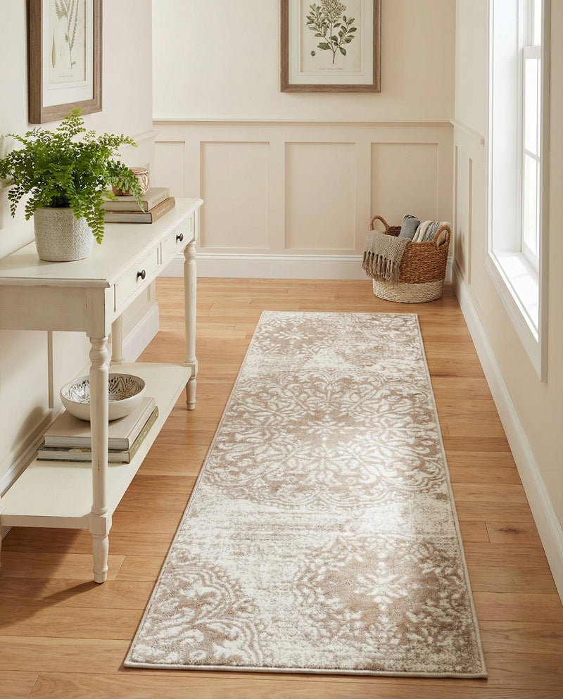 Riviera Elegance Collection Area Rug -  Monaco (Beige) Runner Beige  lifestyle 26