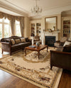 Versailles Elegance Collection Area Rug -  Louveciennes (Cream) Rectangle Cream  lifestyle 21