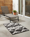 Urban Terrace Collection Area Rug -  Gramercy Rectangle Black and White  lifestyle 6