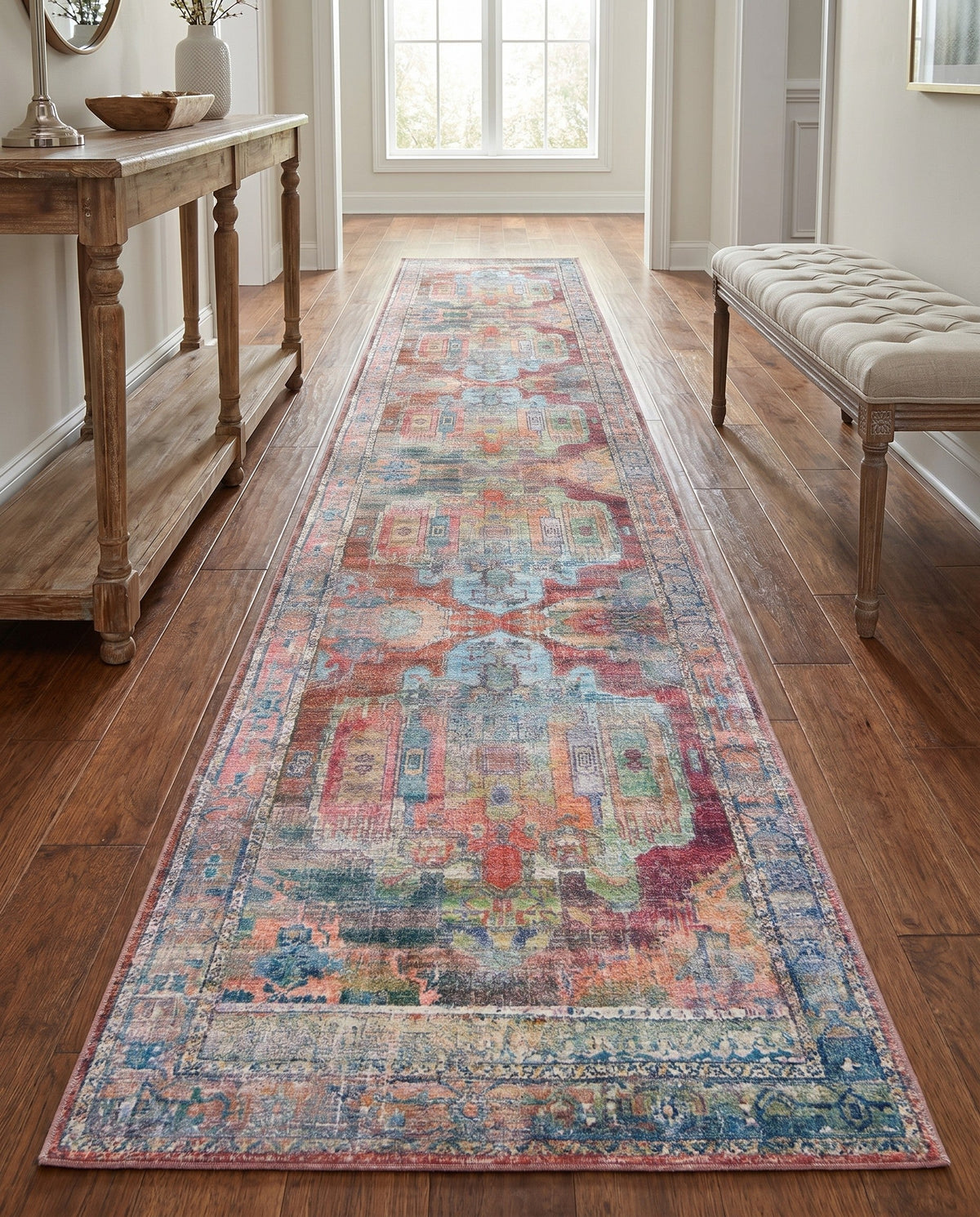 Zahara Oasis Collection Area Rug - Sahara Runner Multi  lifestyle 166