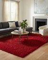 Eternal Plush Oasis Collection Area Rug -  Tranquility (Merlot) Rectangle Merlot  lifestyle 13