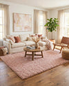 Alpine Plush Collection Area Rug -  Cortina (Dusty Rose) Rectangle Dusty Rose  lifestyle 6