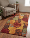 Bistro Lounge Collection Area Rug -  Cappuccino Rectangle Multi  lifestyle 23