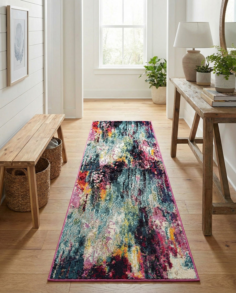 Chromatic Oasis Collection Area Rug -  Oasis Runner Multi  lifestyle 64