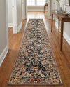 Neptune Elegance Collection Area Rug -  Galatea (Black) Runner Black  lifestyle 76