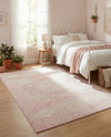 Dover Terrace Collection Area Rug -  Lagoon (Pink) Rectangle Pink  lifestyle 20