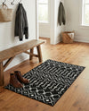 Marrakech Lattice Collection Area Rug - Medina (Black) Rectangle Black  lifestyle 23