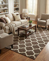 Lattice Gardens Collection Area Rug -  Bloomfield (Brown) Rectangle Brown  lifestyle 28