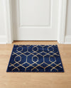 Hollywood Luxe Collection Area Rug - Sunset (Navy Blue Gold) Rectangle Navy Blue Gold  lifestyle 12