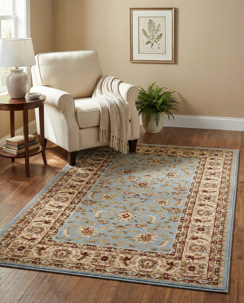Jaipur Elegance Collection Area Rug -  Nahargarh (Light Blue) Rectangle Light Blue  lifestyle 34