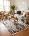 Cozy Cove Shag Collection Area Rug -  Seabreeze Rectangle Gray  lifestyle 26